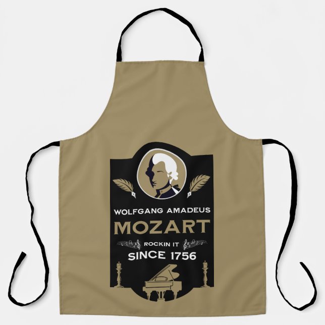 Mozart Music Lover Gift Apron (Front)