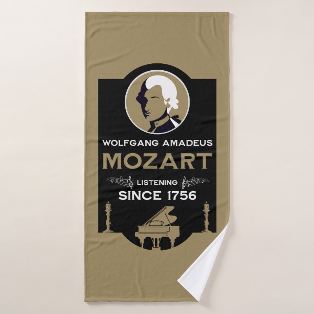 Mozart Music Lover Gift Bath Towel (Bath Towel)
