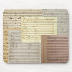 Mozart Music Manuscripts Mouse Pad