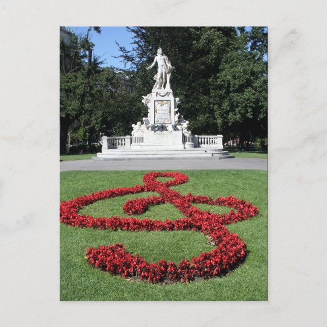 mozart music  statue postcard (Front)