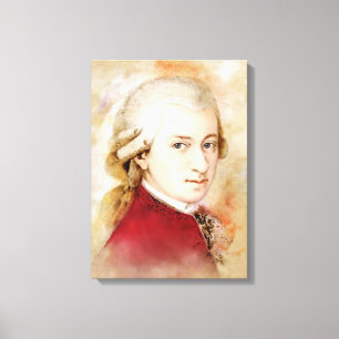 Mozart on Canvas - Watercolor Style