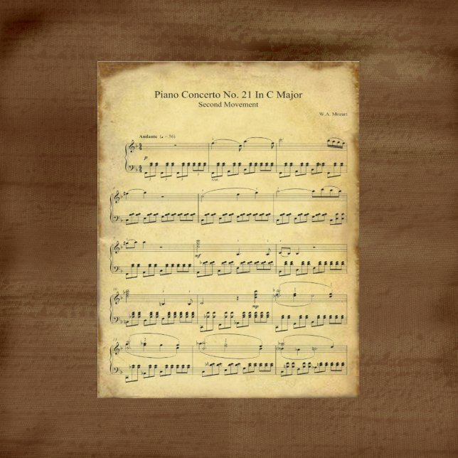 Mozart Piano Concerto #21 Scrapbook Paper (Creator Uploaded)