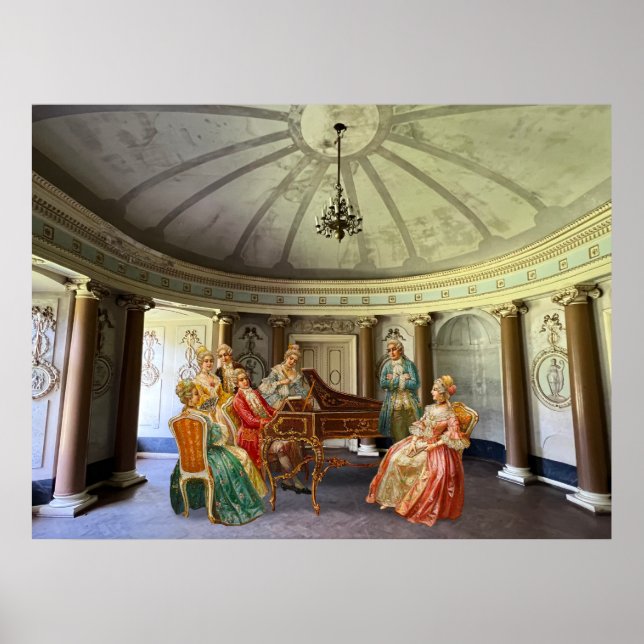 Mozart Playing Harpsichord Poster (Front)