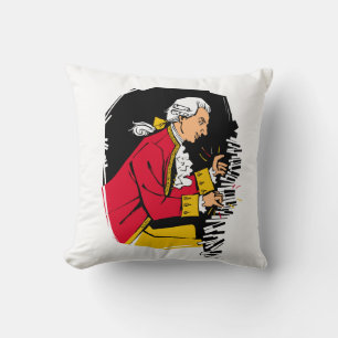 Mozart plays piano cushion