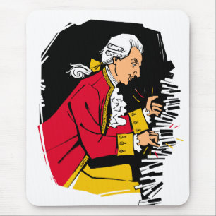 Mozart plays piano mouse pad