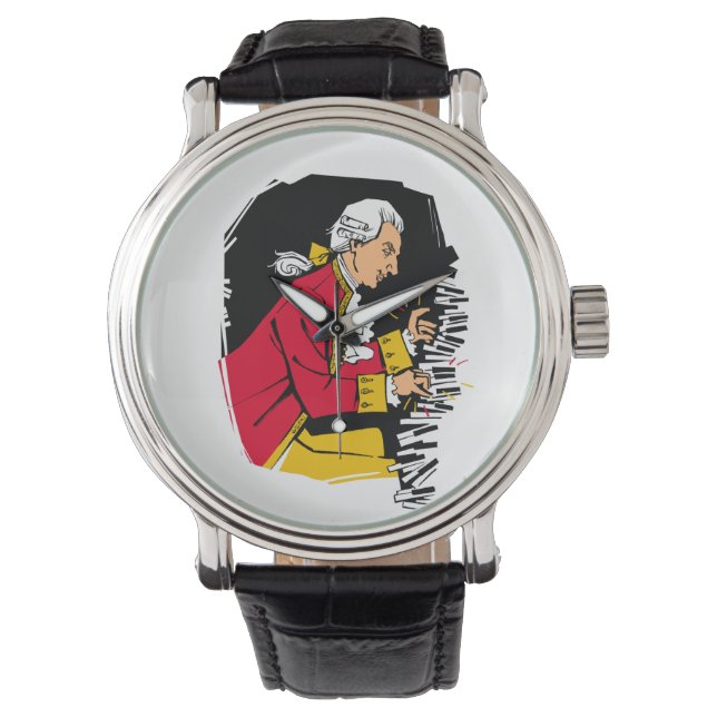 Mozart plays piano watch (Front)
