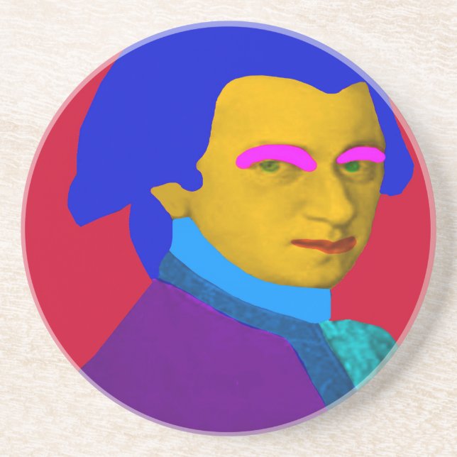 Mozart pop Art Coaster (Front)