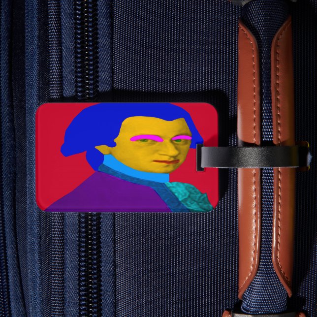 Mozart pop Art Luggage Tag (Back Insitu 2)