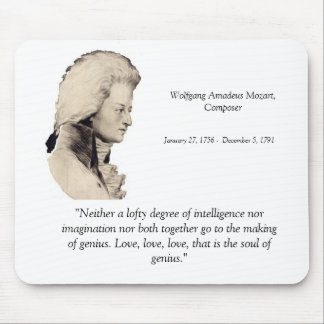 Mozart quote mouse pad