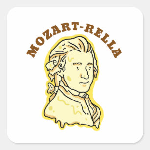 Mozart-rella Funny Music Cheese Pun Sticker