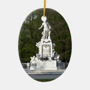 Mozart Statue Ceramic Tree Decoration
