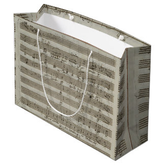 Mozart Violin Concerto Manuscript Large Gift Bag