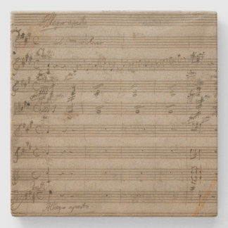 Mozart Violin Concerto Music Manuscript Stone Coaster