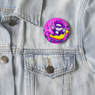 Mozart's Musical Carousel Extravaganza! 6 Cm Round Badge