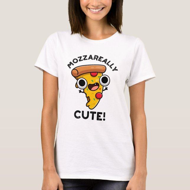 Mozza-really Cute Funny Pizza Pun  T-Shirt (Front)