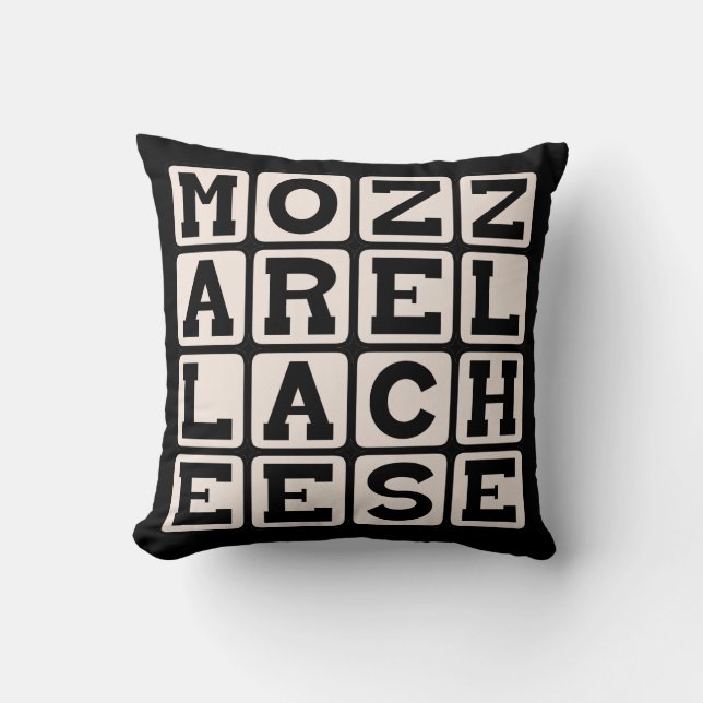 Mozzarella Cheese, Pizza Essential Cushion (Front)