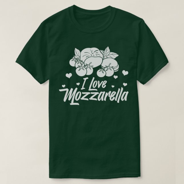 Mozzarella Cheese Recipes Buffalo Italian Fresh Pr T-Shirt (Design Front)