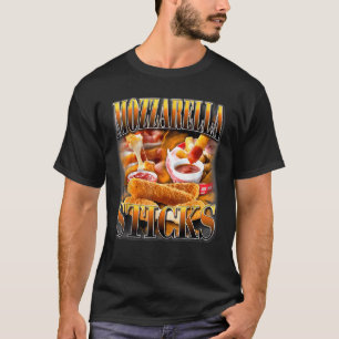 Mozzarella Cheese Sticks Bootleg Rap CD Aesthetic T-Shirt