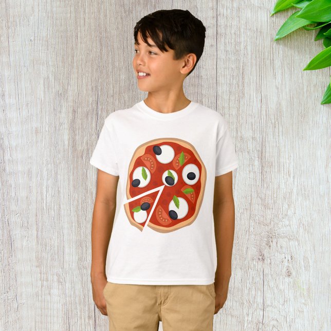 Mozzarella Pizza with Tomato and Basil T-Shirt (Creator Uploaded)