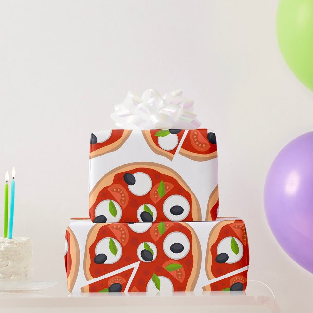 Mozzarella Pizza with Tomato and Basil Wrapping Paper (Creator Uploaded)
