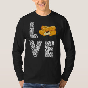Mozzarella Sticks Leopard Love Cheese Sticks Bread T-Shirt