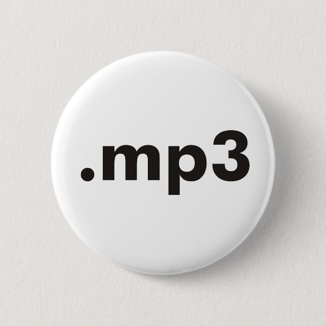 mp3 products & designs! 6 cm round badge (Front)