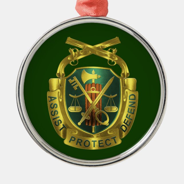 MP Miltiary Police Christmas  Metal Tree Decoration (Front)