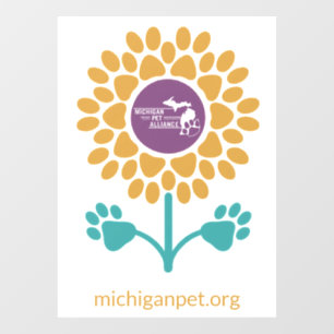 MPA Paw Prints Sunflower Window Clings
