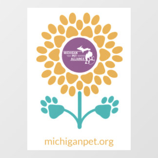 MPA Paw Prints Sunflower Window Clings