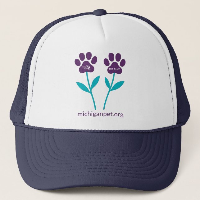 MPA Tulip Paw Prints Ballcap Trucker Hat (Front)