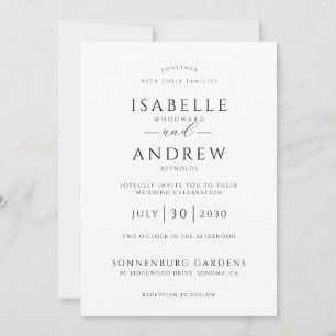 Mpdern Photo Wedding Modern Minimalist Invitation