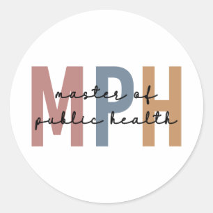 MPH Master of Public Health Graduation Classic Round Sticker