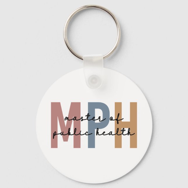 MPH Master of Public Health Graduation Key Ring (Front)
