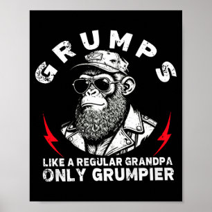 Mps Like A Regular Grandpa Only Mer Monkey (on Bac Poster