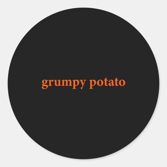 Mpy Tato Funny Thanksgiving Matching Couples Humor Classic Round Sticker (Front)