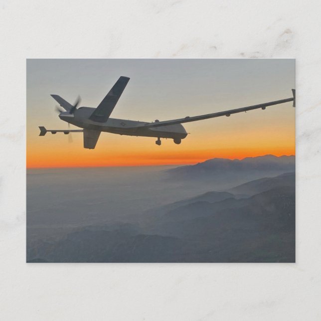 MQ-9 Reaper in Mountains Postcard (Front)