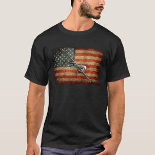 MQ 9 Reaper Military Transport Aeroplane Flag T-Shirt