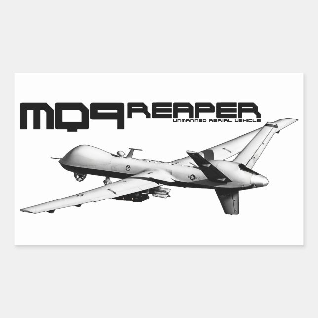 MQ-9 Reaper Rectangle Stickers (Front)