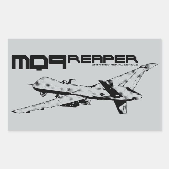 MQ-9 Reaper Rectangle Stickers (Front)