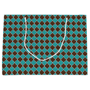 MQF Sequins-AQUA-CHOCOLATE-WHITE-GIFT BAG L