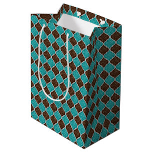 MQF Sequins-AQUA-CHOCOLATE-WHITE-GIFT BAG M