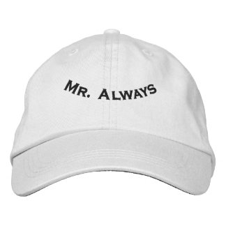 Mr Always Elegant White-Hat Honeymoon Romantic Fit Embroidered Hat