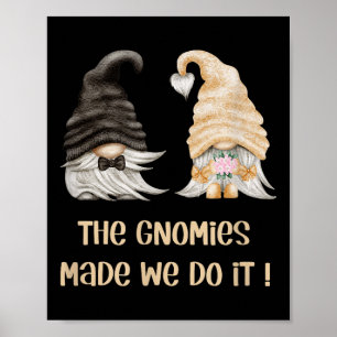 Mr & Mrs Gnome For Funny Gardener Wedding - Br Poster