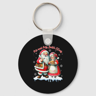 Mr &amp; Mrs Santa Claus Christmas Matching Couple Key Ring