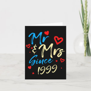 Mr &amp; Mrs Since 1999 Couples 23rd Wedding Anniv Card