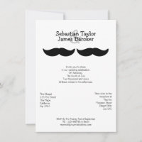 Mr and Mr Moustache Wedding