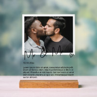 Mr and Mr Photo and Personalised Wedding