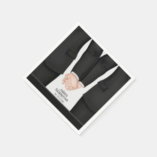 Mr and Mr suit Gay Wedding Napkin