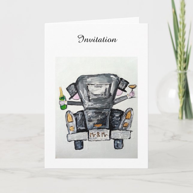 Mr and Mr wedding invitation (Front)