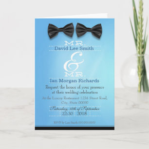 Mr and Mr with bows Invitation